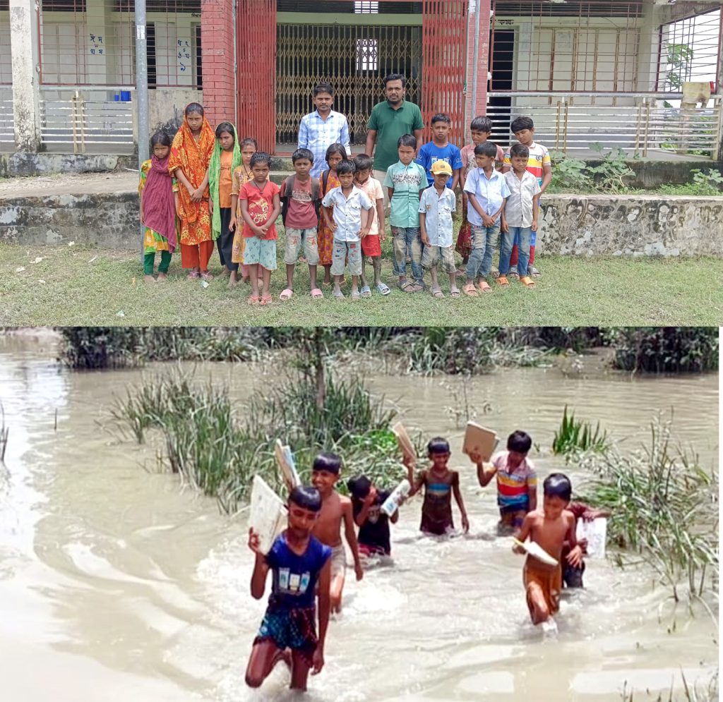ওরা জীবনের সাথে সংগ্রাম করে পাঁচটি খাল সাঁতার কেটে যায় স্কুলে!